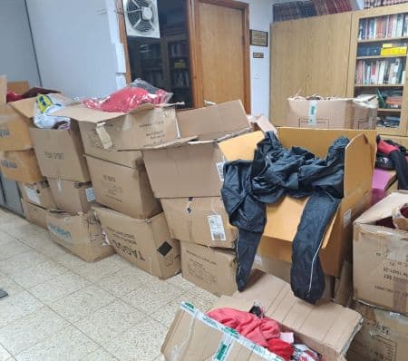 Recepción de las donaciones