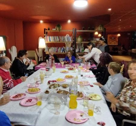 festejando cumpleaños con los desplazados de la frontera con Gaza