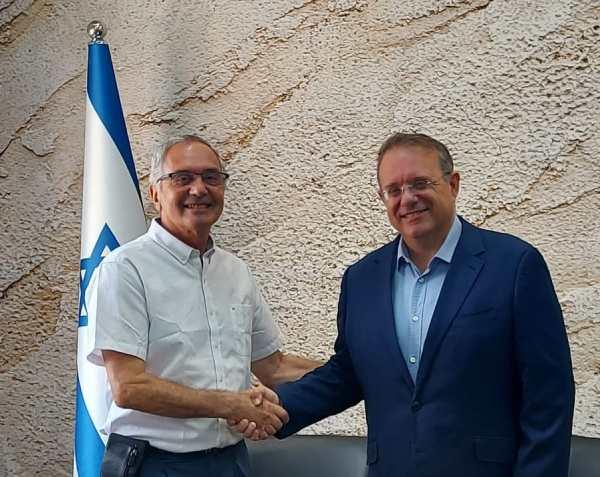 Mario Lev con Yaakov Hagoel, Presidente de la Organización Sionista Mundial