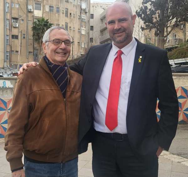 Mario Lev con Amir Ohana, Presidente de la Knéset