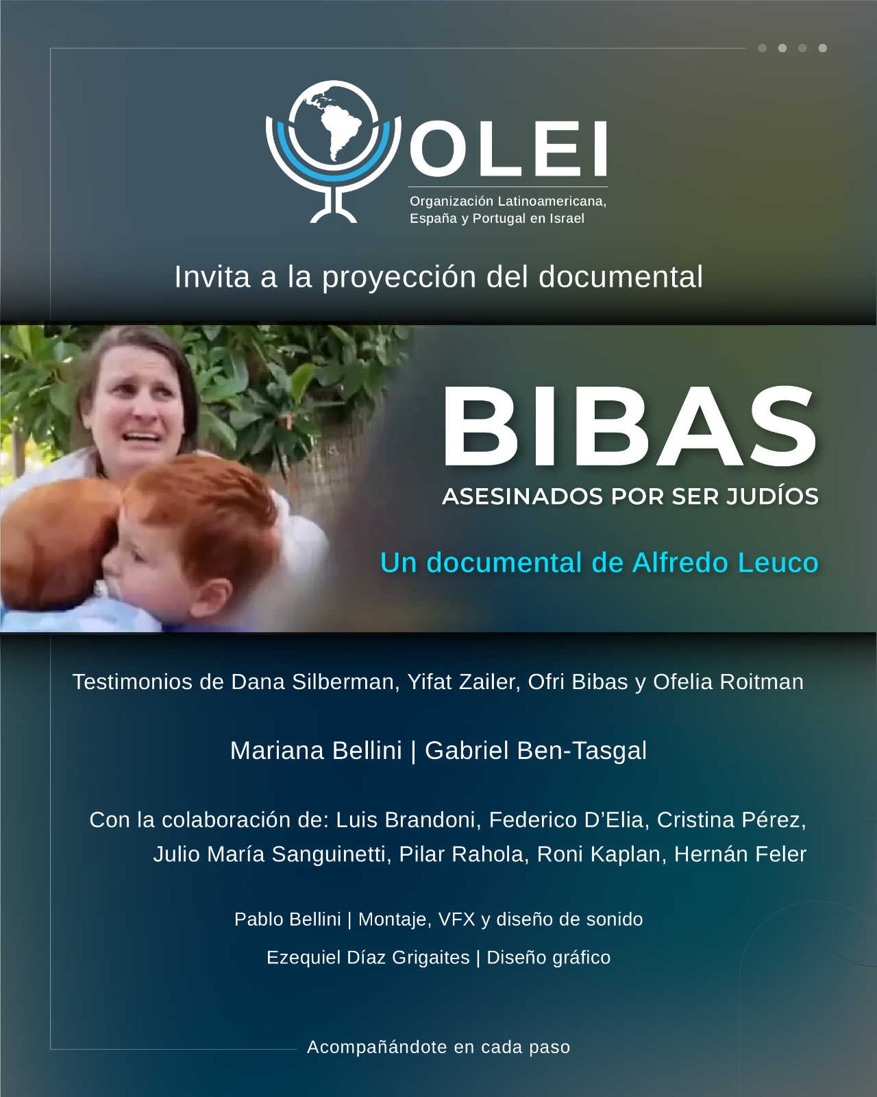 Proyección del documental “Bibas, asesinados por ser judíos” – OLEI