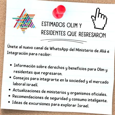 Canal de WhatsApp para Olim