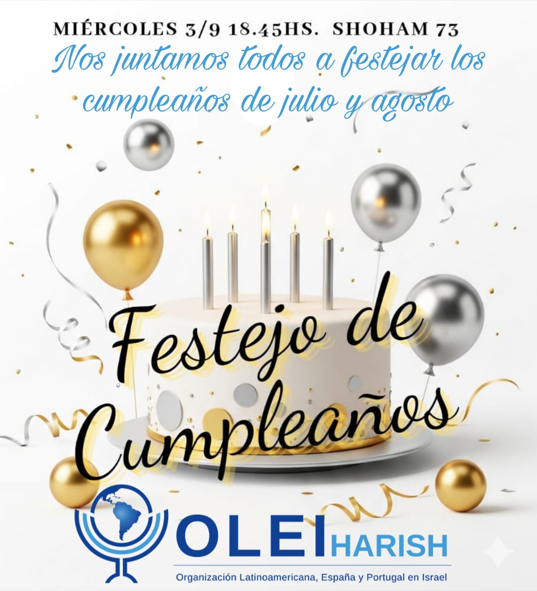 Festejo de Cumpleaños en OLEI Harish