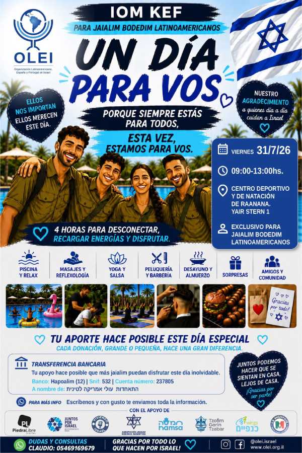 Un Día Para Vos - Evento para Jailim Bodedim de habla hispana y portuguesa